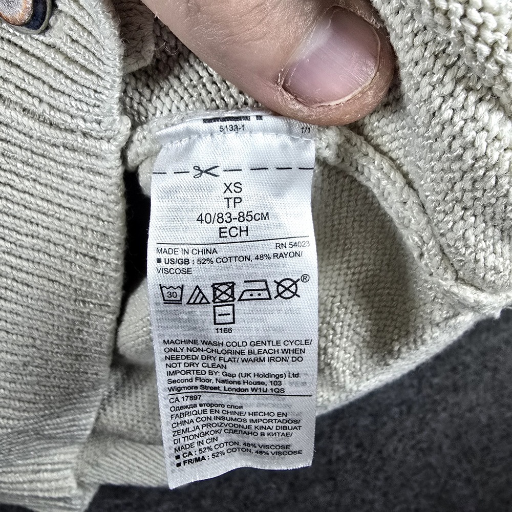 Banana Republic Women XS Cream Cardigan Silver‎ Metal Button Down Mid Sleeve - Picture 7 of 10